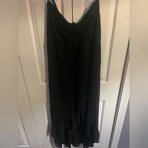 High Low Black Slip Dress